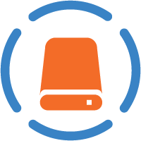 External hard drive data recovery service icon for USB portable HDDs